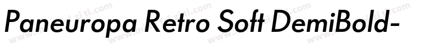 Paneuropa Retro Soft DemiBold字体转换